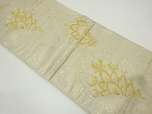 アンティーク　花更紗模様織り出し袋帯（材料）